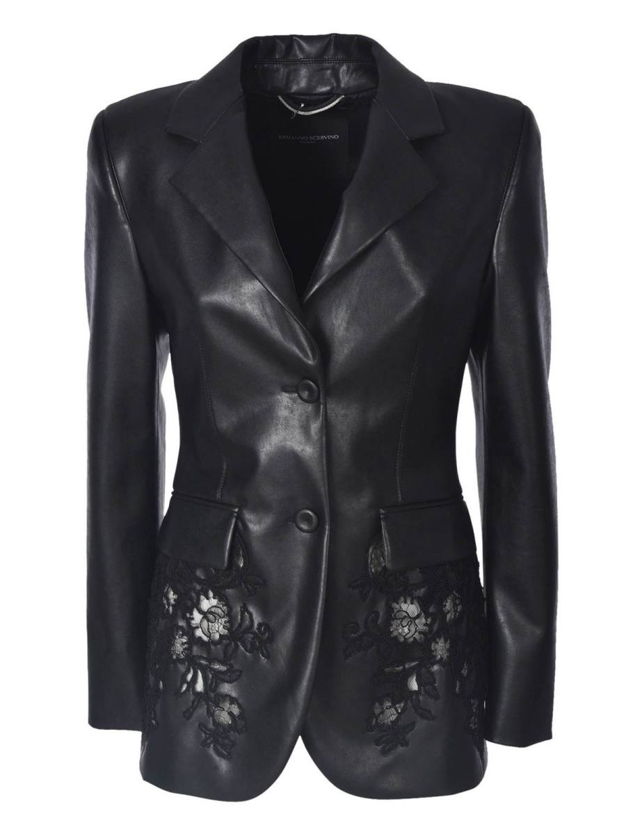 Ermanno Scervino Blouson En Cuir - Noir