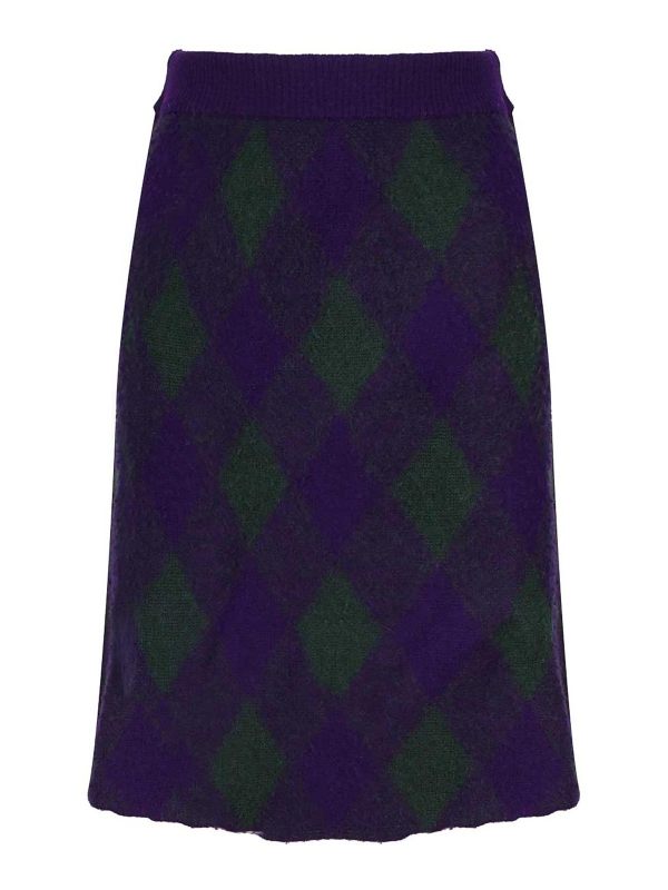 Burberry Jupe Midi - Bleu