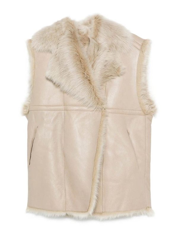 Iro Blouson En Cuir - Beige