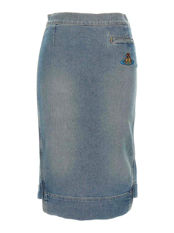 Vivienne Westwood Jupe Midi - Bleu Clair
