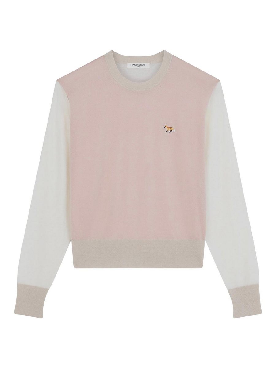 Maison Kitsuné Pull Col Rond - Rose