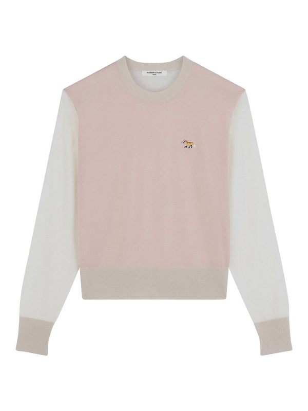 Maison Kitsuné Pull Col Rond - Rose
