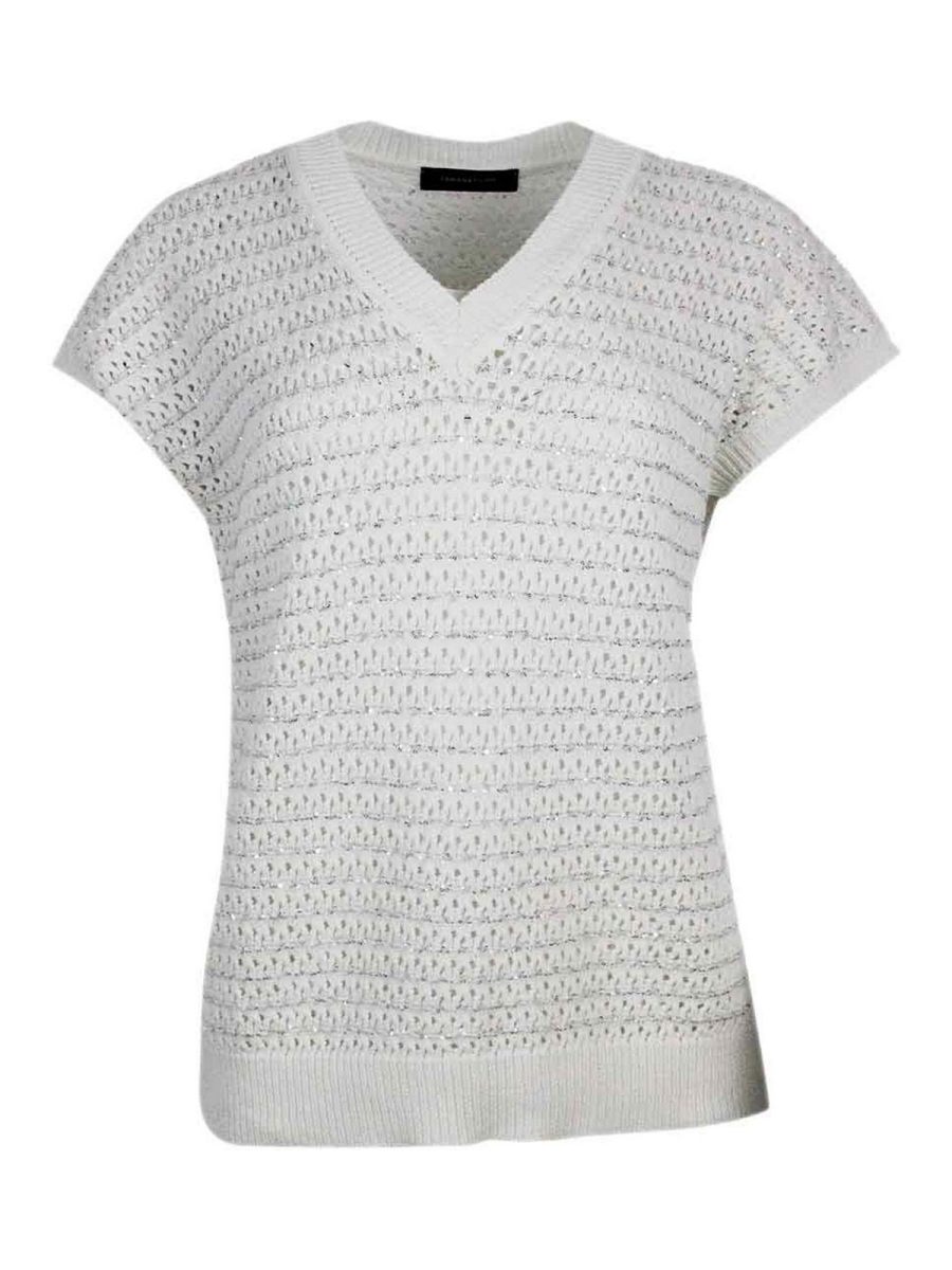 Fabiana Filippi Pull Col Rond - Blanc