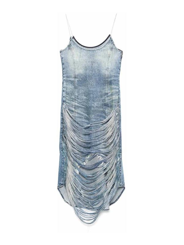 Diesel Robe Au Genou - Bleu