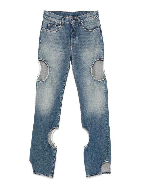 Off-White Jean Bootcut - Bleu