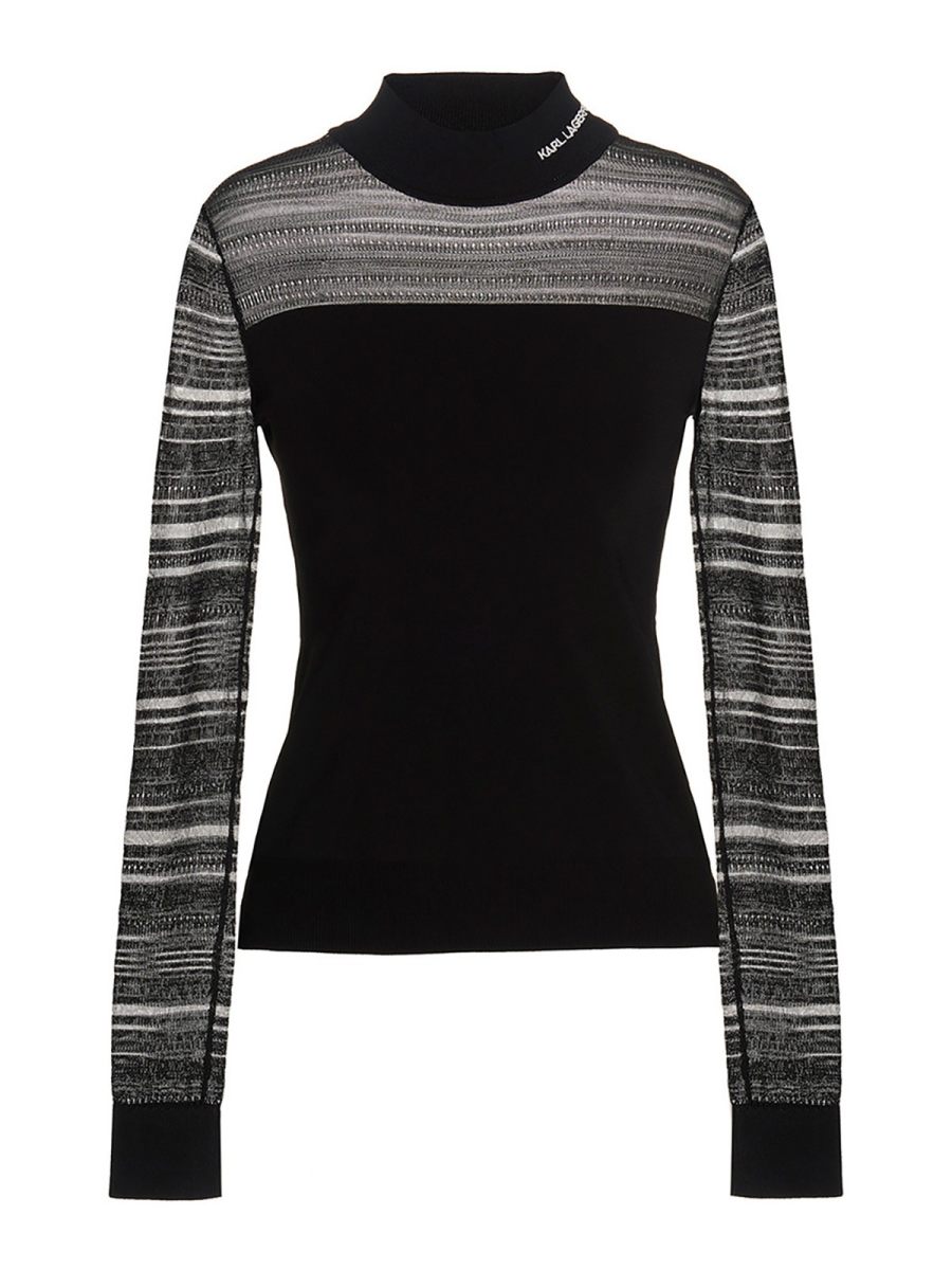 Karl Lagerfeld Pull Col Roulé - Noir