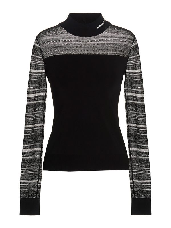 Karl Lagerfeld Pull Col Roulé - Noir