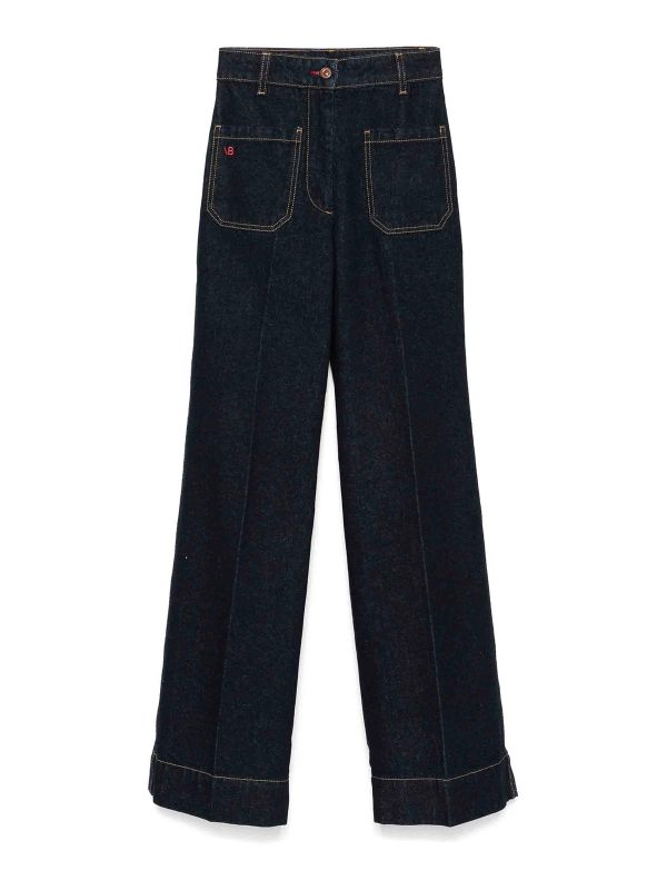 Victoria Beckham Jean Droit - Bleu Foncé