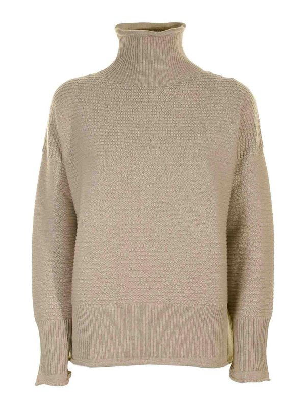 Eleventy Pull Col Roulé - Beige