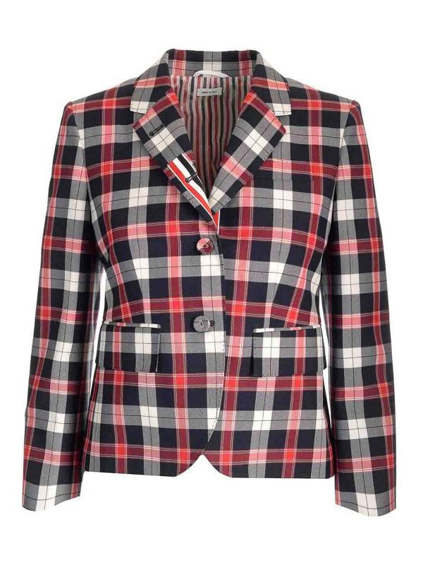 Thom Browne Manteau Court - Blanc