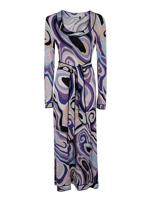 Rixo Robe Au Genou - Bleu