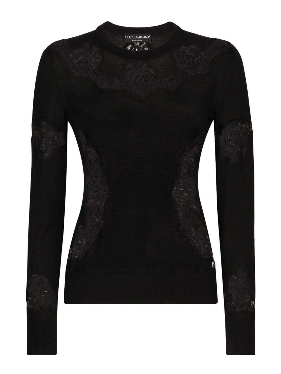 Dolce & Gabbana Pull Col Rond - Noir