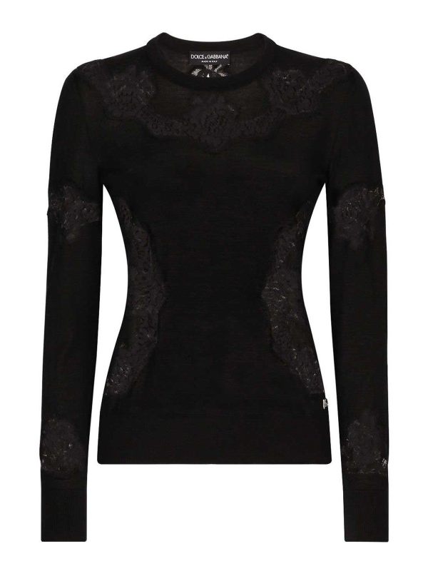 Dolce & Gabbana Pull Col Rond - Noir