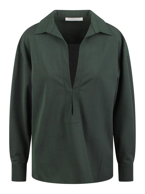 Philosophy di Lorenzo Serafini Chemise - Vert