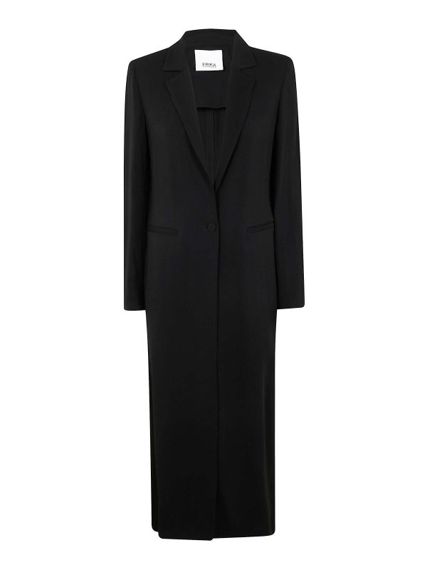 Erika Cavallini Manteau Au Genou - Noir