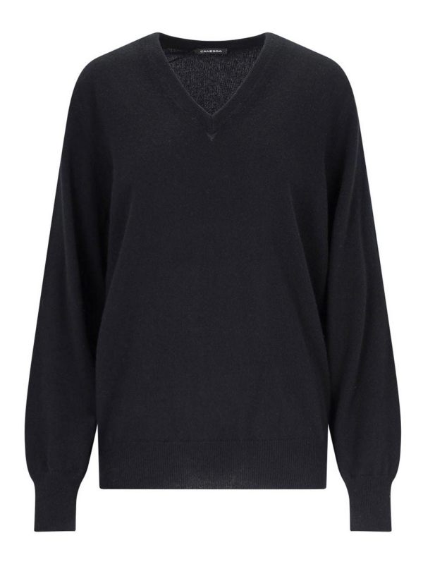 Canessa Pull À Col V - Noir