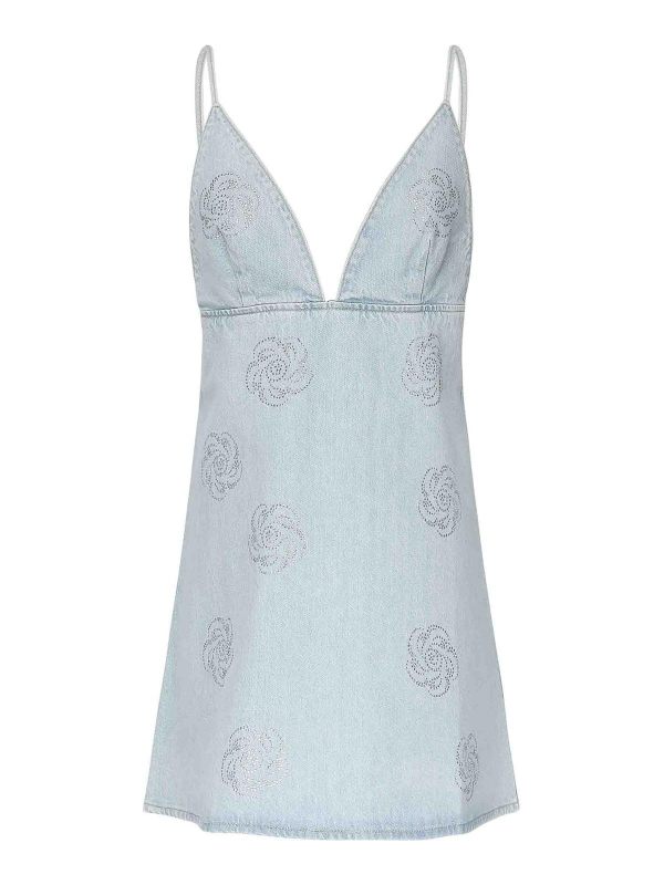 Rotate Birger Christensen Robe Au Genou - Délavé