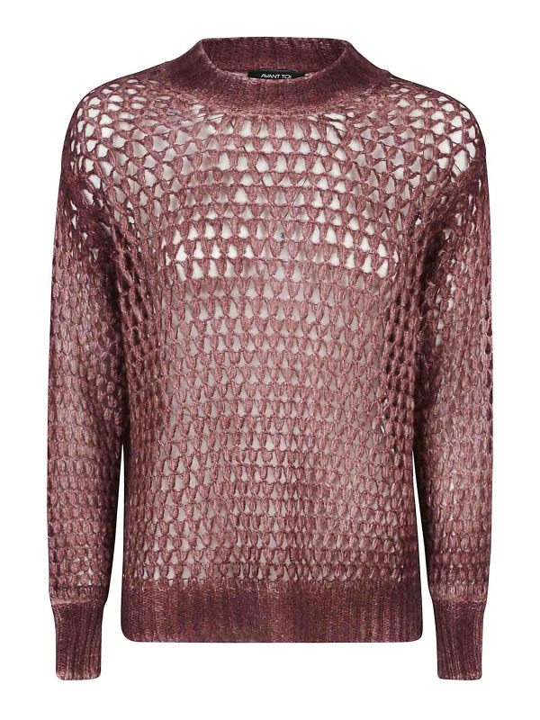 Avant Toi Pull Col Rond - Rouge Brun