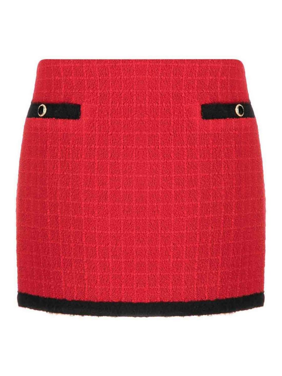 Alessandra Rich Jupe Midi - Rouge