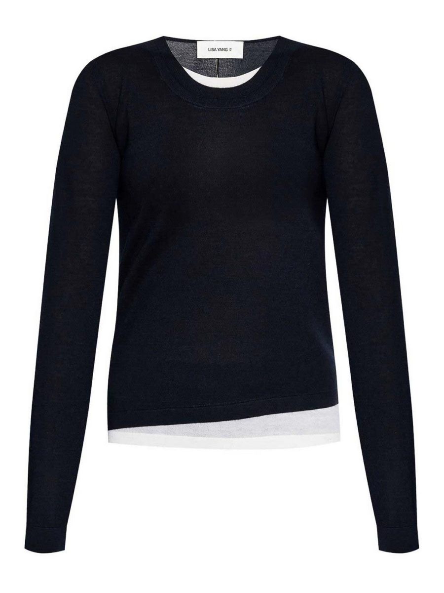 Lisa Yang Pull Col Rond - Bleu