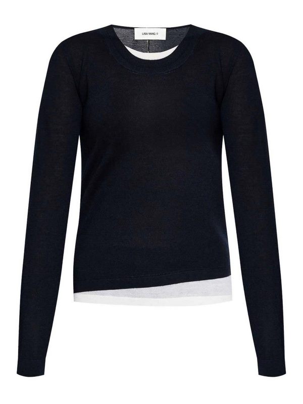 Lisa Yang Pull Col Rond - Bleu
