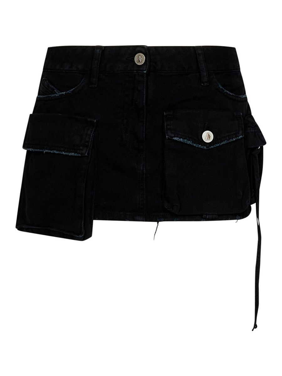 The Attico Jupe Midi - Noir
