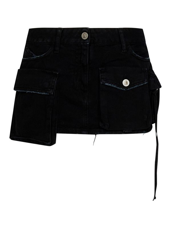 The Attico Jupe Midi - Noir