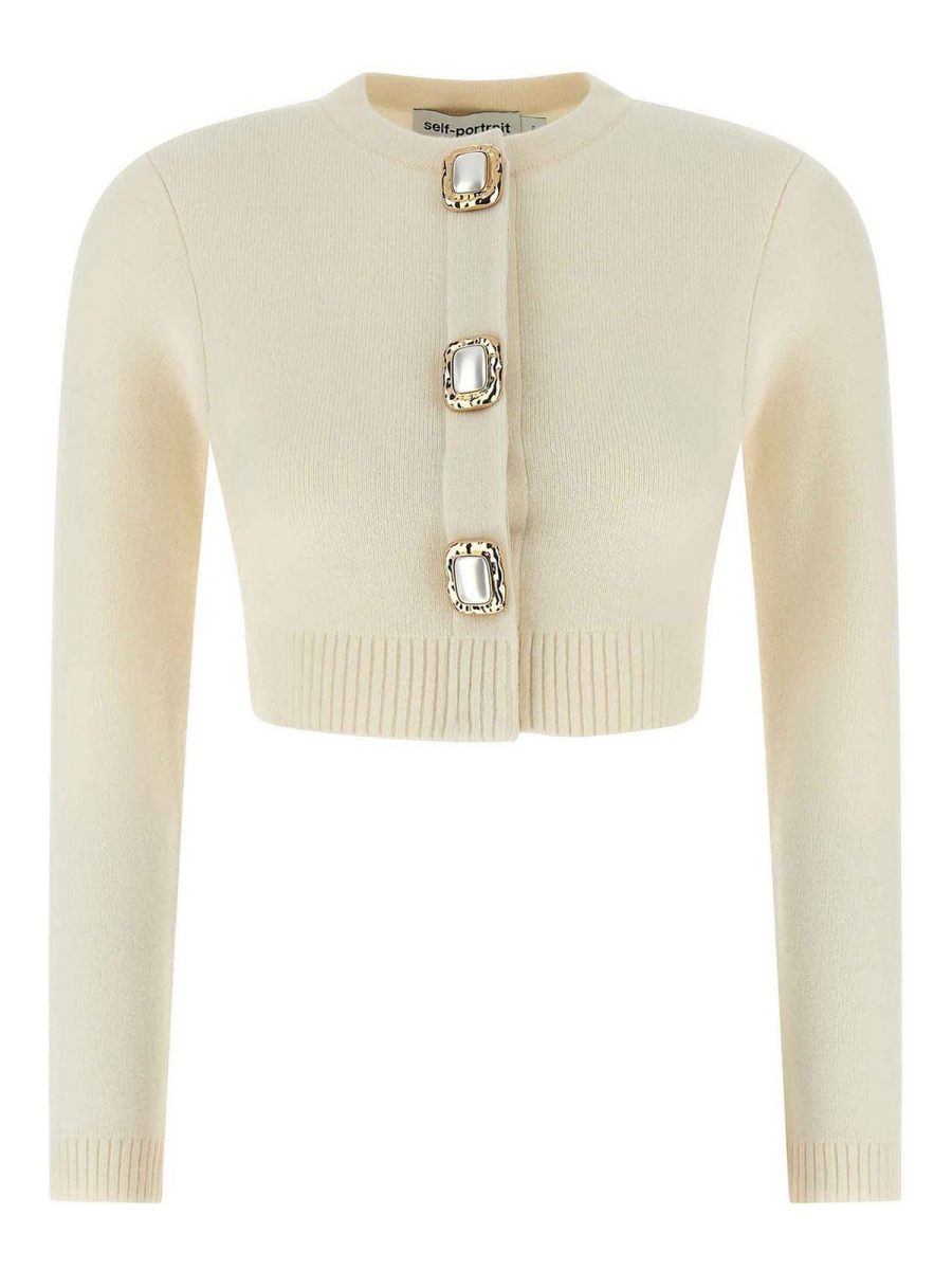 Self Portrait Cardigan - Blanc