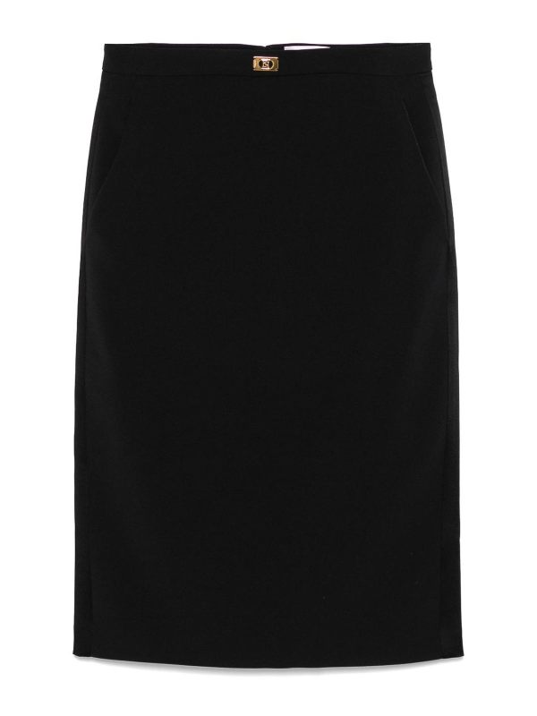 Elisabetta Franchi Jupe Midi - Noir
