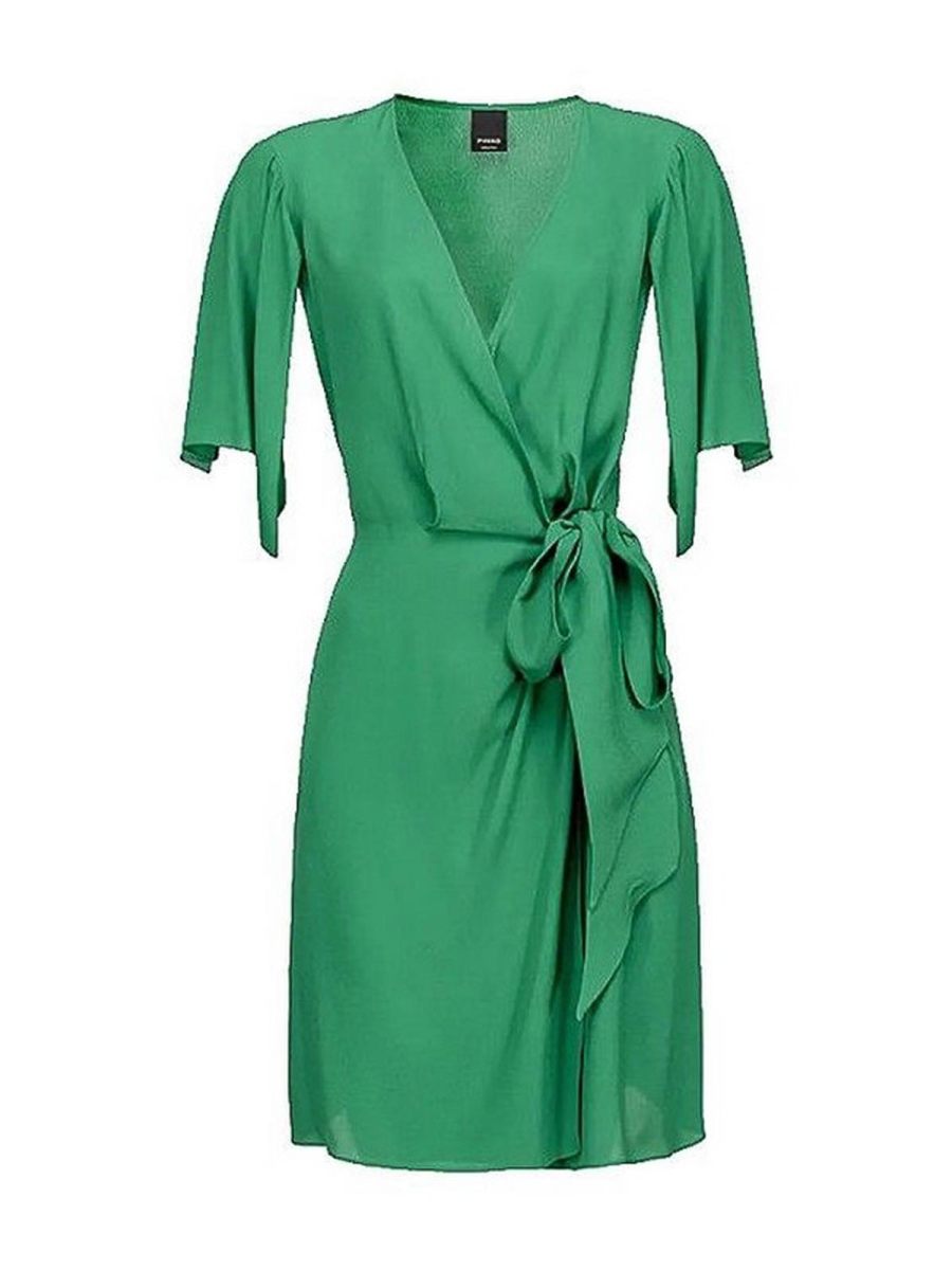 Pinko Robe Au Genou - Vert