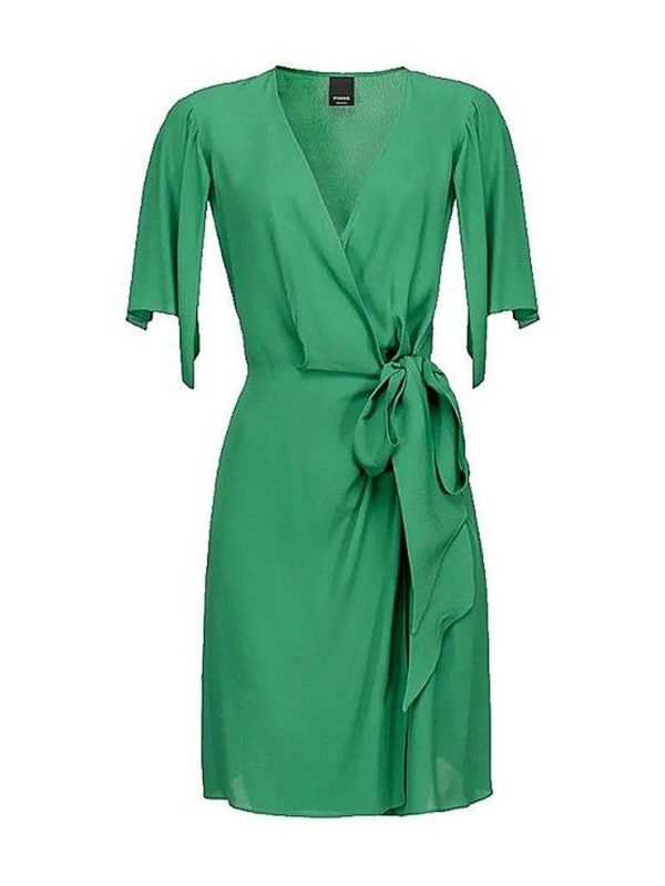 Pinko Robe Au Genou - Vert