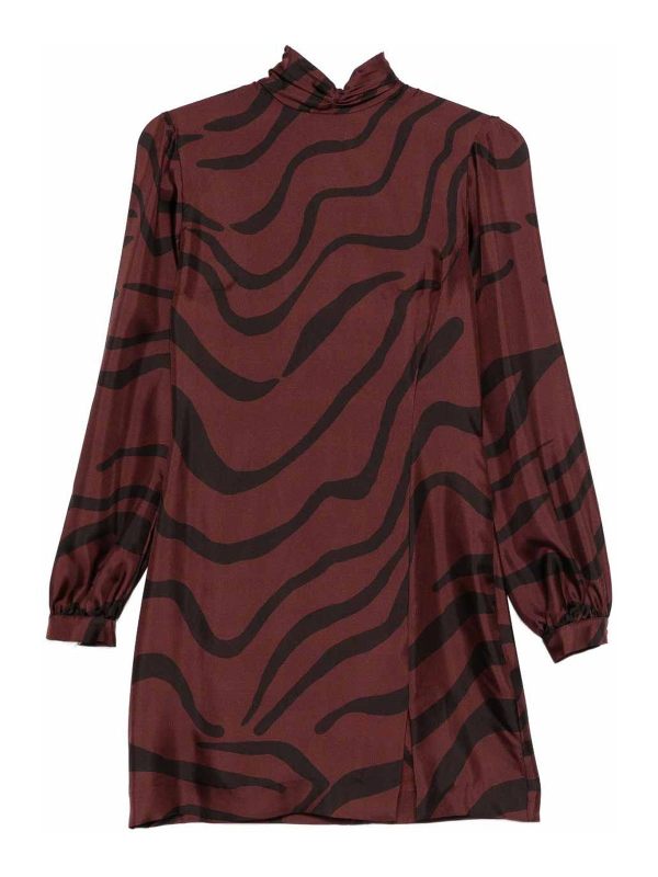Raquel Diniz Robe Courte - Rouge Brun