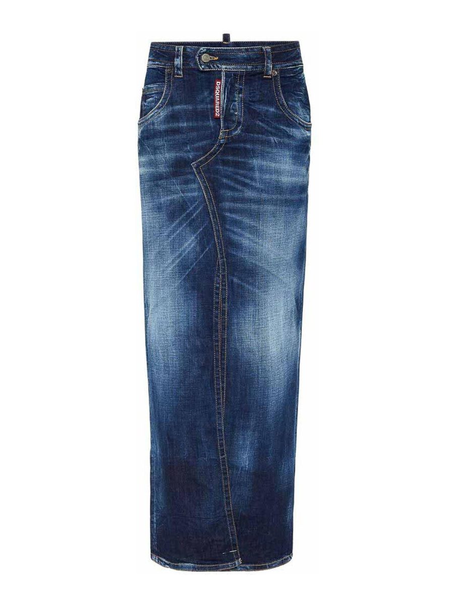 Dsquared2 Jupe Midi - Bleu
