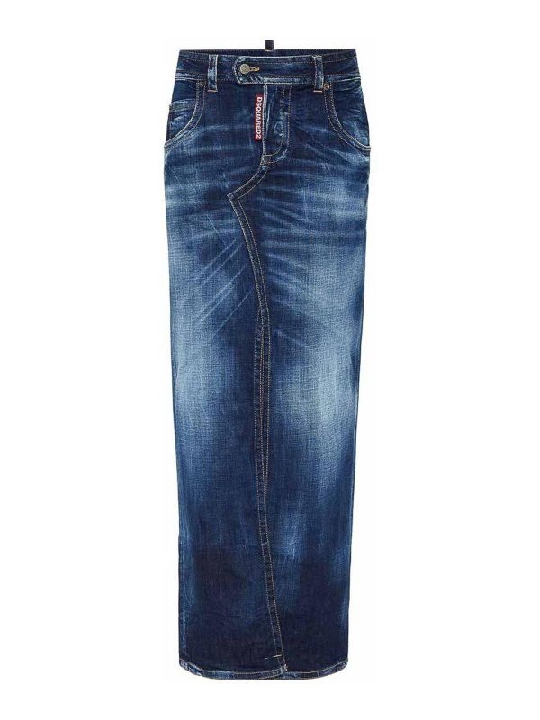 Dsquared2 Jupe Midi - Bleu