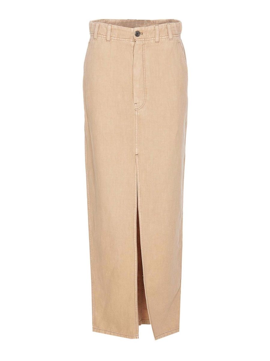 Brunello Cucinelli Jupe Midi - Beige