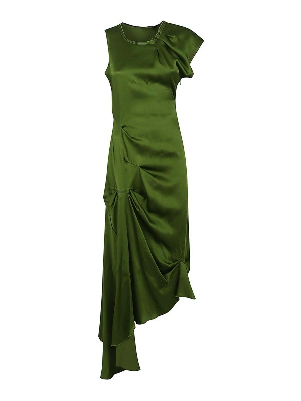 Victoria Beckham Robe Au Genou - Vert