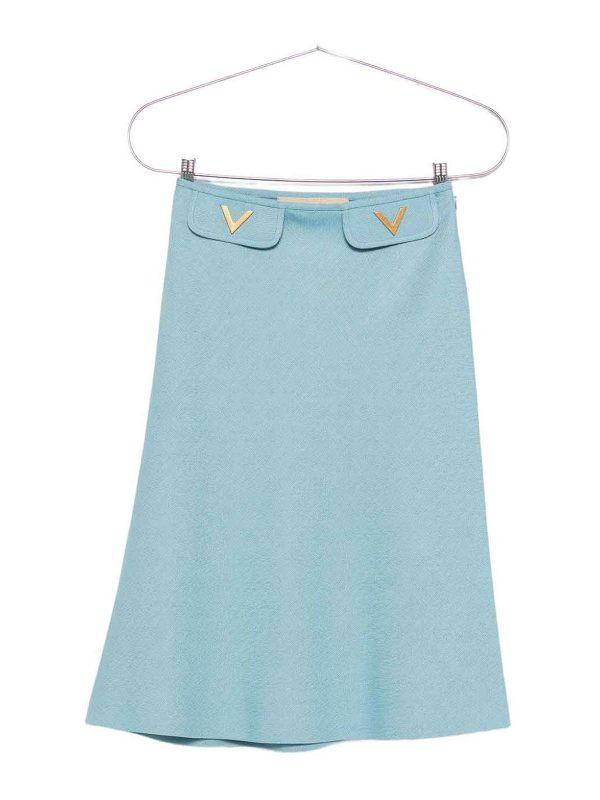 Valentino Jupe Midi - Bleu