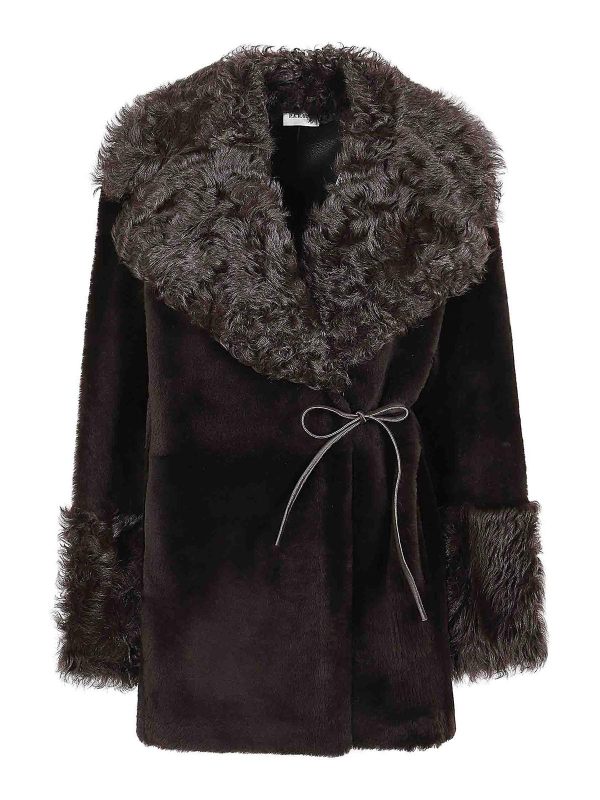 P. A.R. O.S. H. Manteau Court - Marron