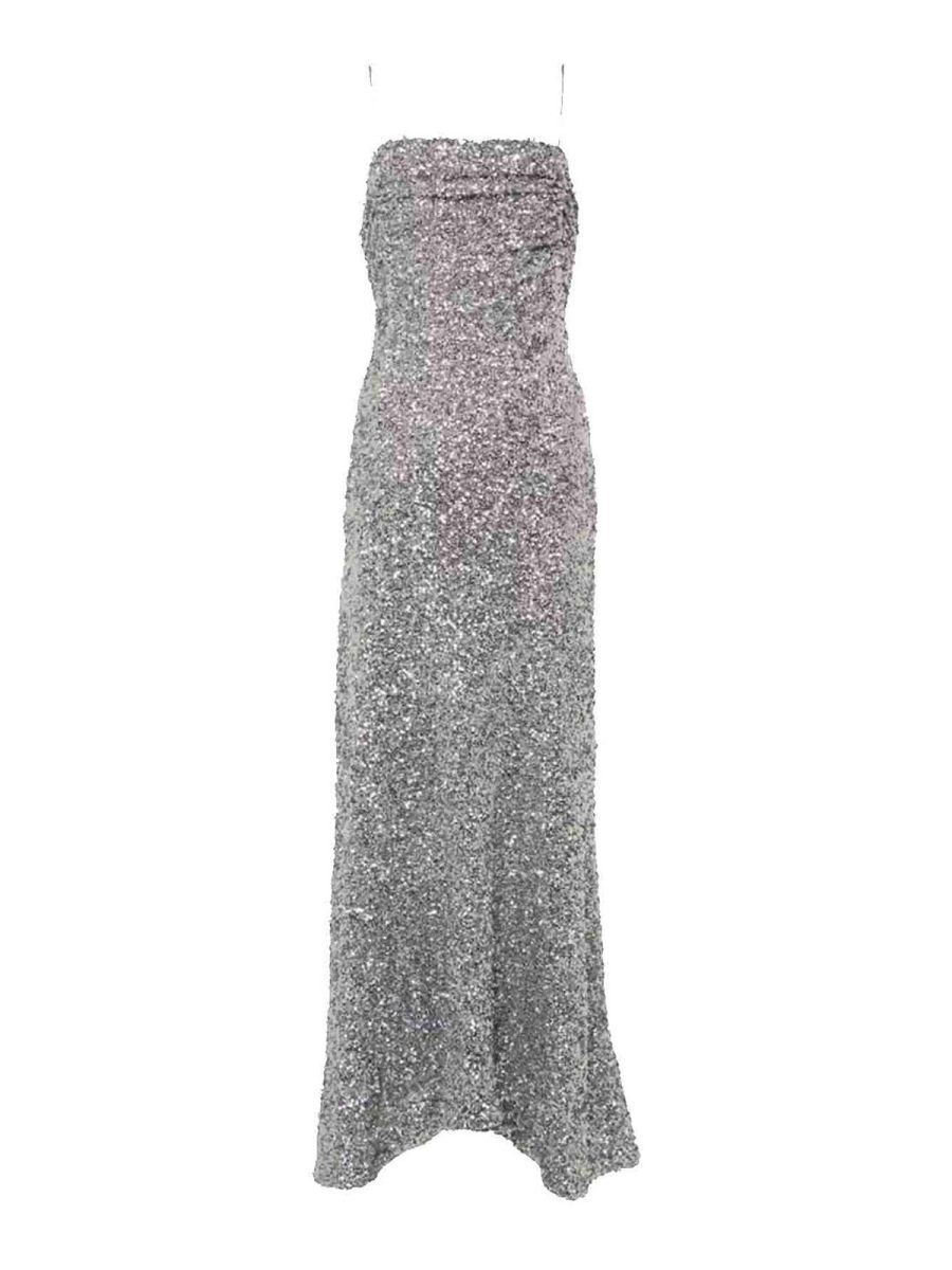 Ganni Robe Au Genou - Argent
