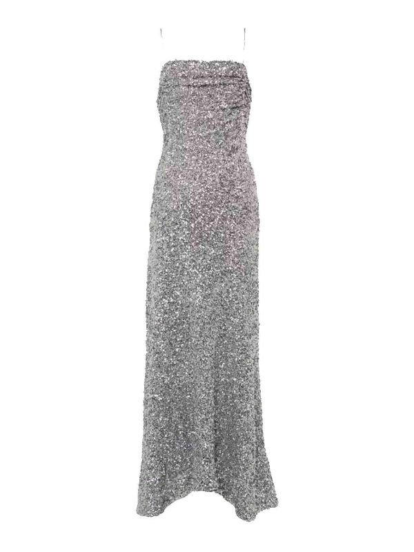 Ganni Robe Au Genou - Argent