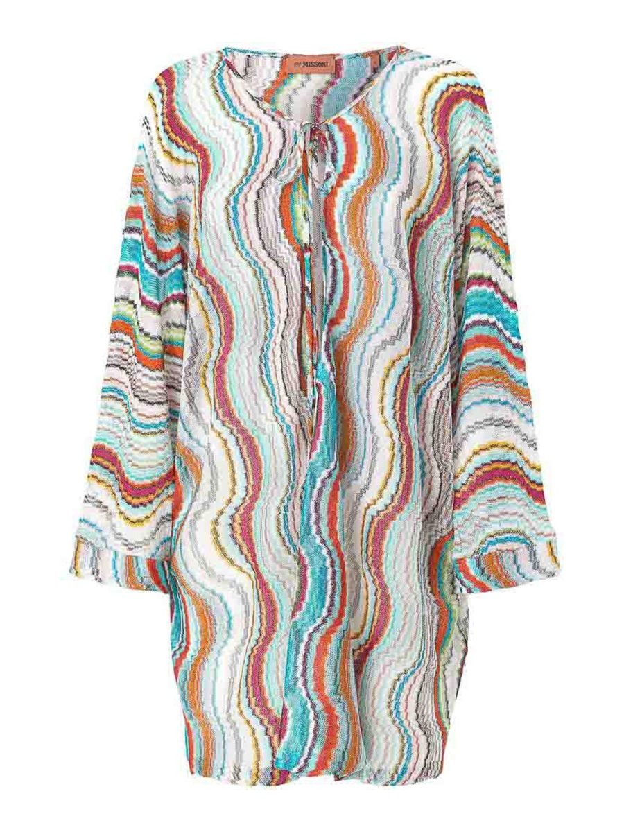 Missoni Robe Au Genou - Bleu