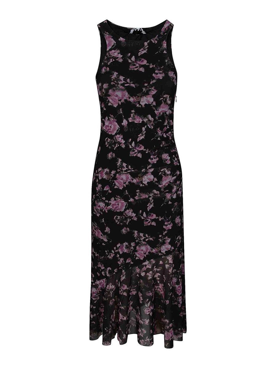 Ganni Robe Au Genou - Violet