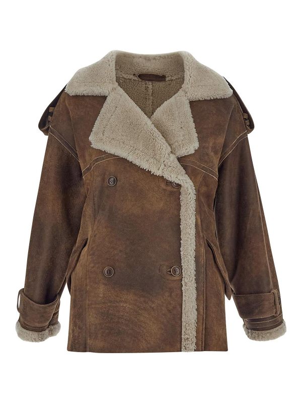 Salvatore Santoro Blouson En Cuir - Beige