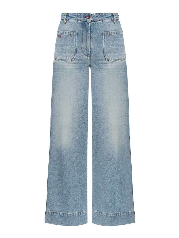 Victoria Beckham Jean Droit - Bleu