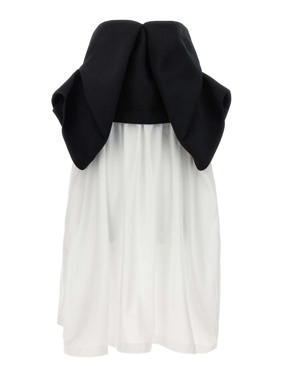 Comme Des Garcons Robe Au Genou - Blanc