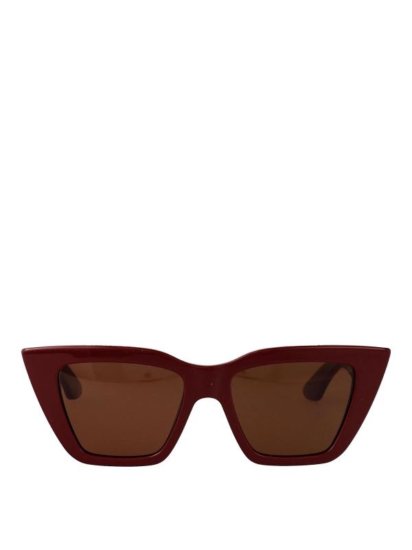 Alexander Mcqueen Lunettes De Soleil - Rouge Brun