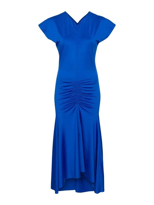 Victoria Beckham Robe Au Genou - Bleu