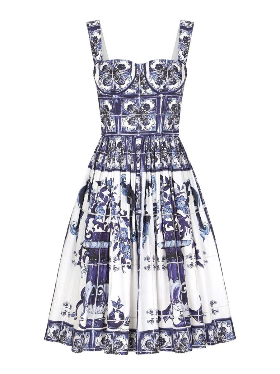 Dolce & Gabbana Robe Au Genou - Blanc
