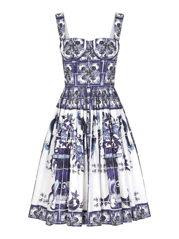 Dolce & Gabbana Robe Au Genou - Blanc