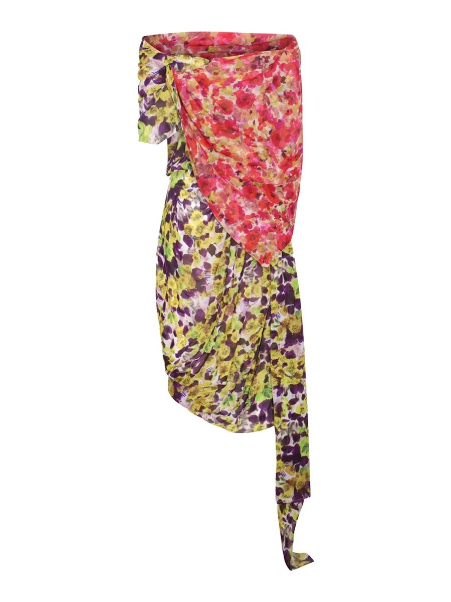 Dries Van Noten Robe Au Genou - Jaune